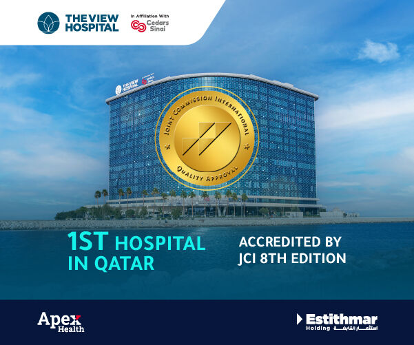  The View Hospital in affiliation with Cedars Sinai, by Estithmar Holding has become the 1st hospital in Qatar to be accredited under the JCI 8th Edition